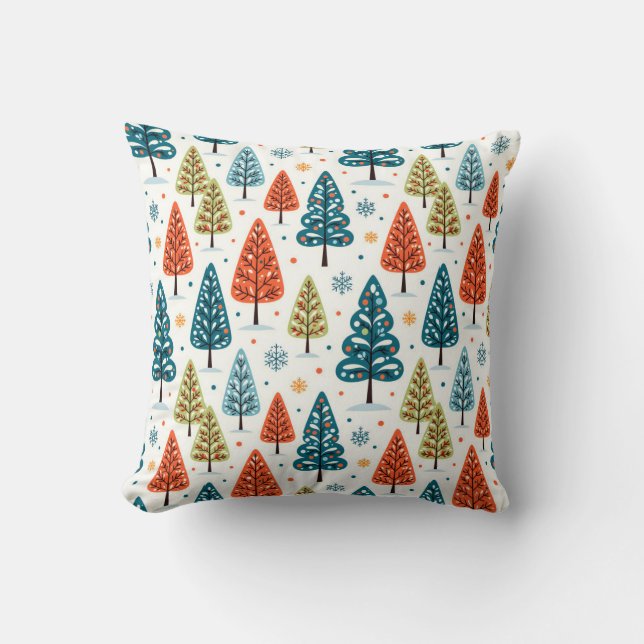 Coussin Colorful Trees (Recto)