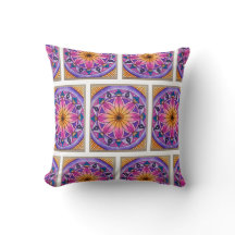 Colourful boho inspired couch cushion