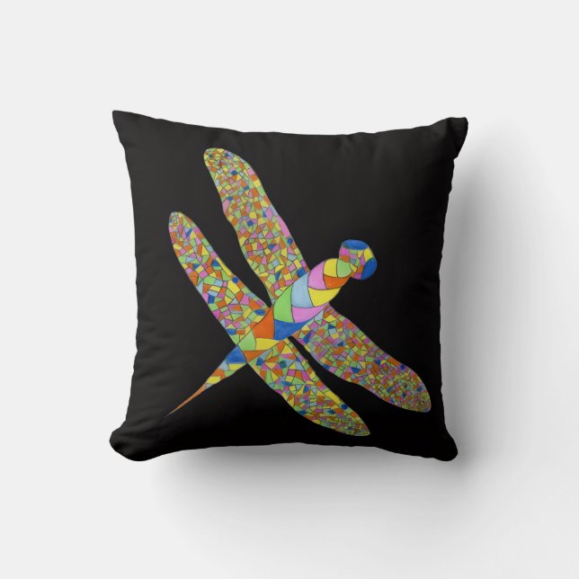 Coussin Colourful Dragonfly (Recto)