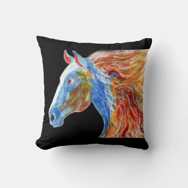 Coussin Colourful Horse  (Recto)