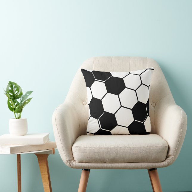 Coussin Combe de miel noir et blanc traditionnel (Chaise)
