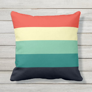 Coussin Combo en cinq couleurs - bleu Aqua vert jaune roug