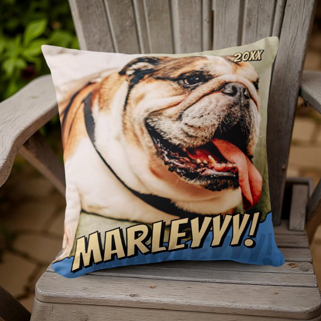 Coussin Comédie moderne Simple Cool Personnalisé Photo pou (Créateur téléchargé)