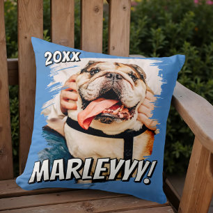 Coussin Comic moderne simple Grunge personnalisé photo pou