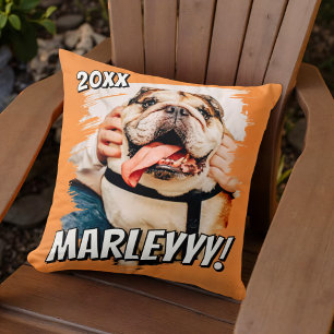 Coussin Comic moderne simple Grunge personnalisé photo pou