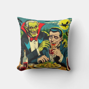 Coussin Comics Vampire d'horreur vintage