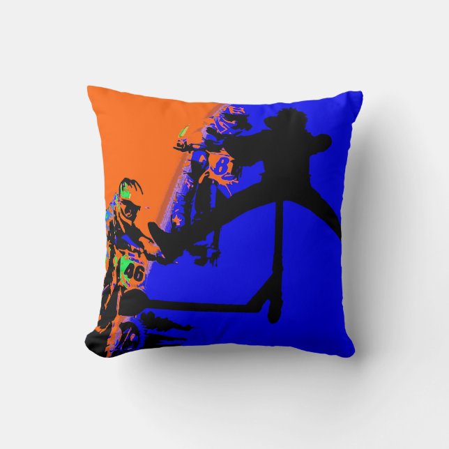 Coussin Comin' Through - Motox et Scooter (Recto)