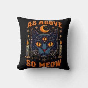 Coussin Comme en haut, ainsi miaule Triple Œil Mystique Ch