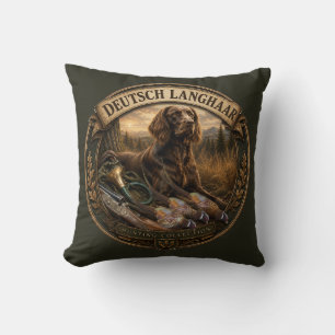 Coussin Compagnon de chasse Pointer allemand à poil long