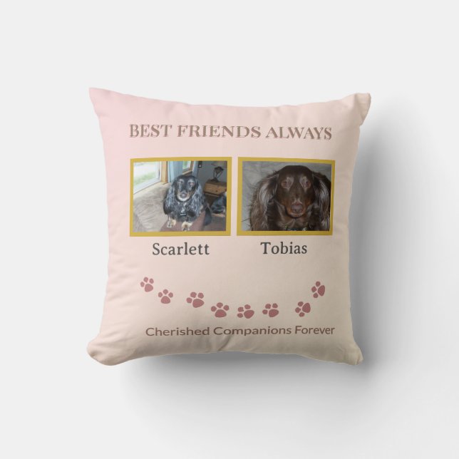 Coussin Compagnons Chéris Empreinte de Patte (Recto)