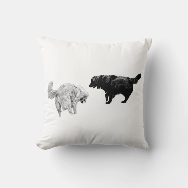 Coussin Compagnons d'encre douillets (Recto)