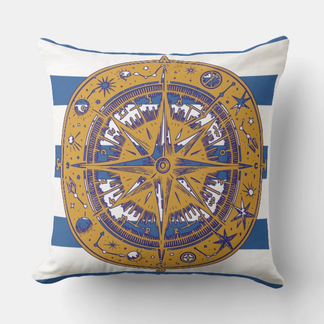 Coussin Compas nautique (Recto)