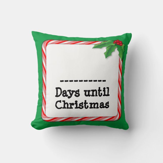 Coussin Compter les jours jusqu'à Noël (Recto)