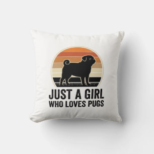 Coussin Concepteur de chemise pour amoureux de Pug Juste u