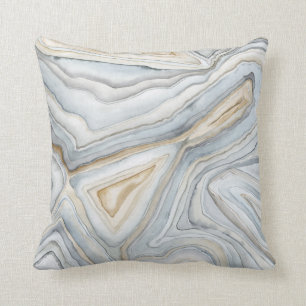 Coussin Conception abstraite en marbre gris