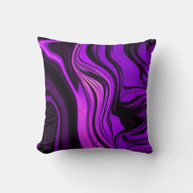 Coussin Conception abstraite violette (Recto)