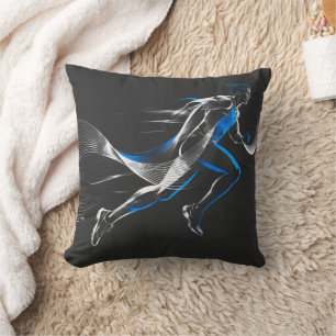 Coussin Conception artistique de mouvement athlétique de c