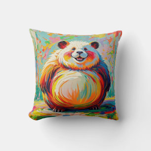 Coussin Conception artistique d'un panda géant abstrait et