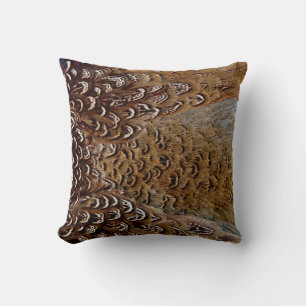 Coussin Conception Brown de plumes de faisan
