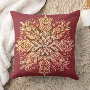 Coussin Conception complexe de flocon de neige