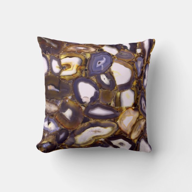 Coussin Conception d'Agate blanc Brown violet (Recto)