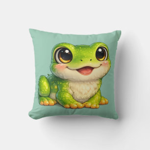 Coussin Conception d'animal Kawaii de grenouille mignonne