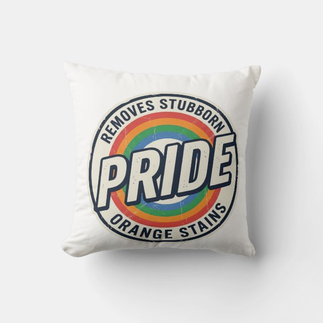 Coussin Conception de badge arc-en-ciel de protestation de (Recto)