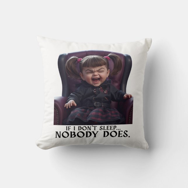 Coussin Conception de bébé méchant drôle (Recto)
