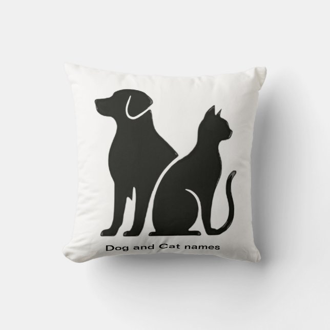 Coussin Conception de boho de chien et de chat (Recto)
