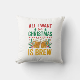 Coussin Conception de boisson de vacances Christmas Brew