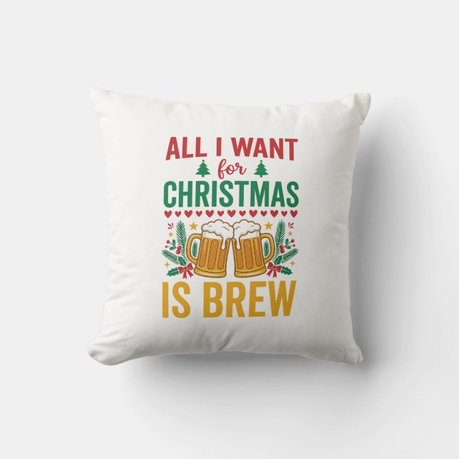 Coussin Conception de boisson de vacances Christmas Brew (Recto)