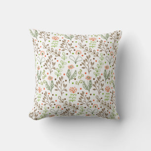 Coussin Conception de branches et de fleurs paisibles pour