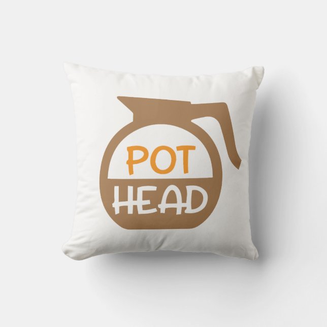 Coussin Conception de café Pot Head (Recto)