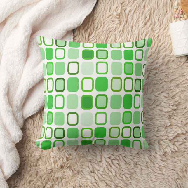 Coussin Conception de carrés verts (Couverture)