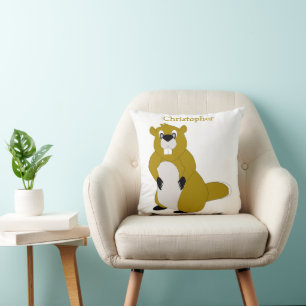 Coussin Conception de castor personnalisée