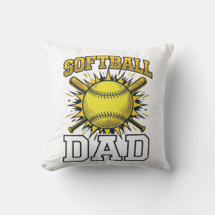Coussin Conception de chemise de gravure vintage de papa d