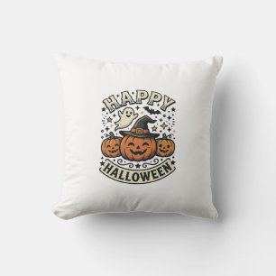 Coussin Conception de chemise fantôme citrouille Halloween