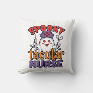 Coussin Conception de chemise fantôme Halloween Infirmière