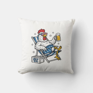 Coussin Conception de chemise patriotique de bière de poul
