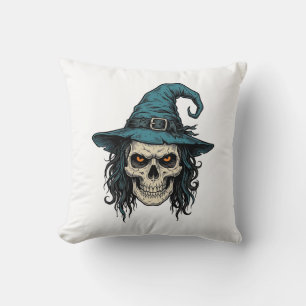 Coussin Conception de chemise vectorielle Halloween crâne 