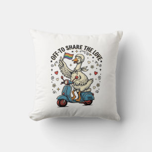 Coussin Conception de chemise vintage Funny Goose Scooter