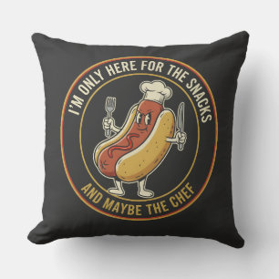 Coussin Conception de citation de foodie - Cadeau d'humour