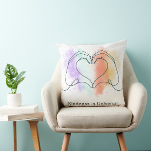 Coussin Conception de cœur de fierté de bonté universelle