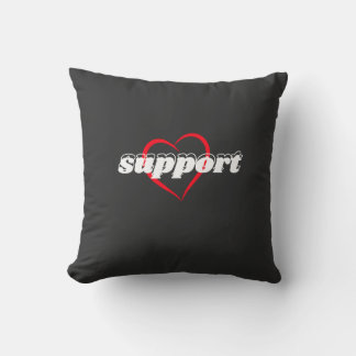 Coussin Conception de cœur de soutien – Symbole d'amour ro