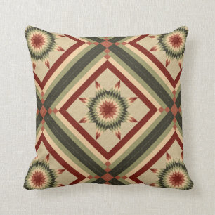 Coussin Conception de courtepointe Lone Star vert chasseur