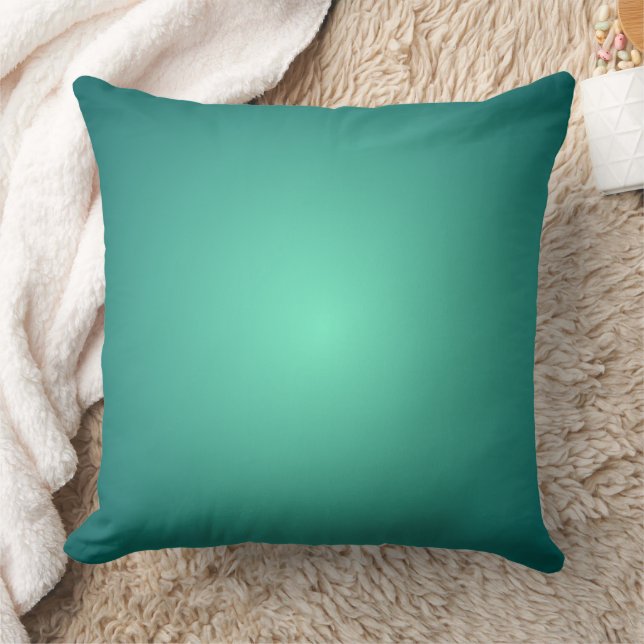 Coussin Conception de dégradé d'aquamarine sarcelle (Couverture)