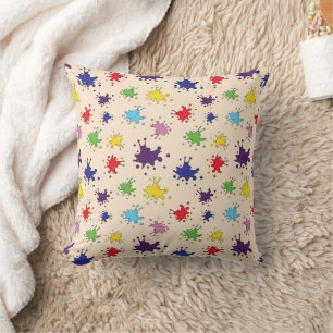 Coussin Conception de éclaboussures de peinture colorée