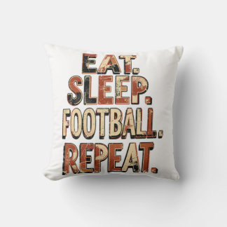 Coussin Conception de fan de football vintage | Graphique
