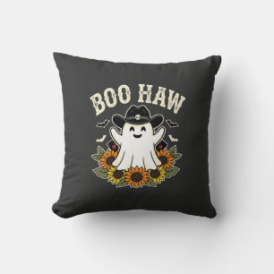 Coussin Conception de fantôme Halloween Western Boo Haw