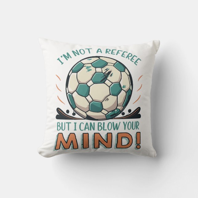 Coussin Conception de football drôle (Recto)